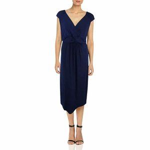 NY Collection Womens Plus Sleeveless Empire Maxi Dress Navy 3X, #566H